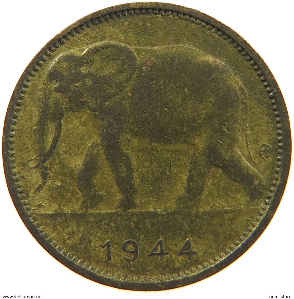 CONGO BELGIAN FRANC 1944  #a069 0837 - 1934-1945: Leopold III.