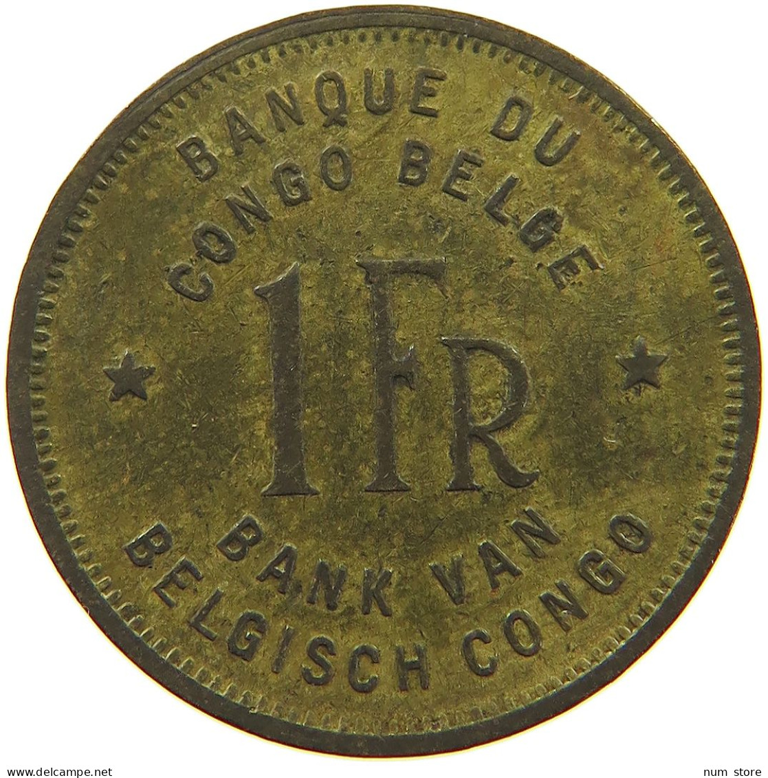 CONGO BELGIAN FRANC 1944  #a069 0837 - 1934-1945: Leopoldo III