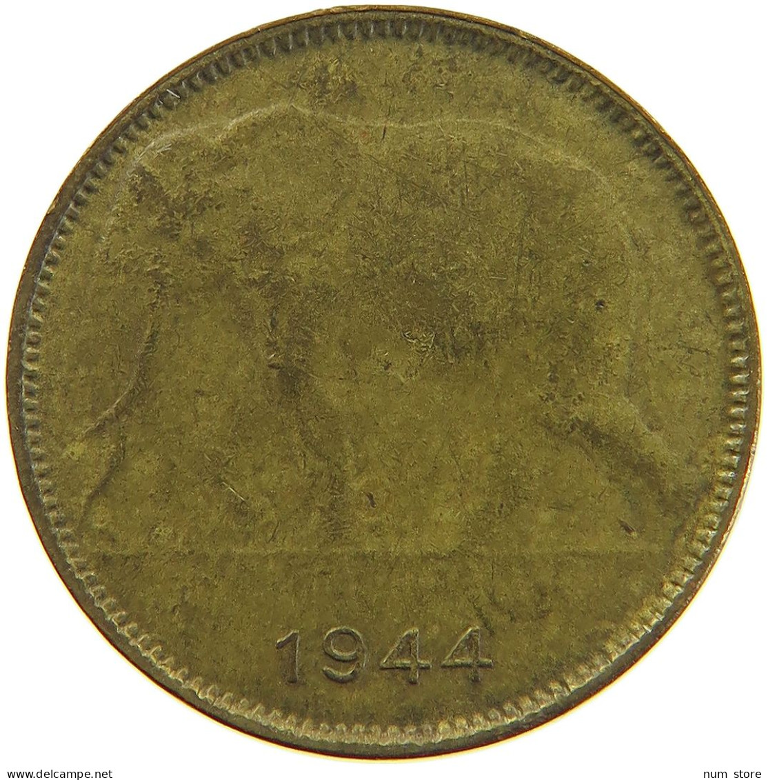 CONGO BELGIAN FRANC 1944  #a069 0841 - 1934-1945: Leopold III