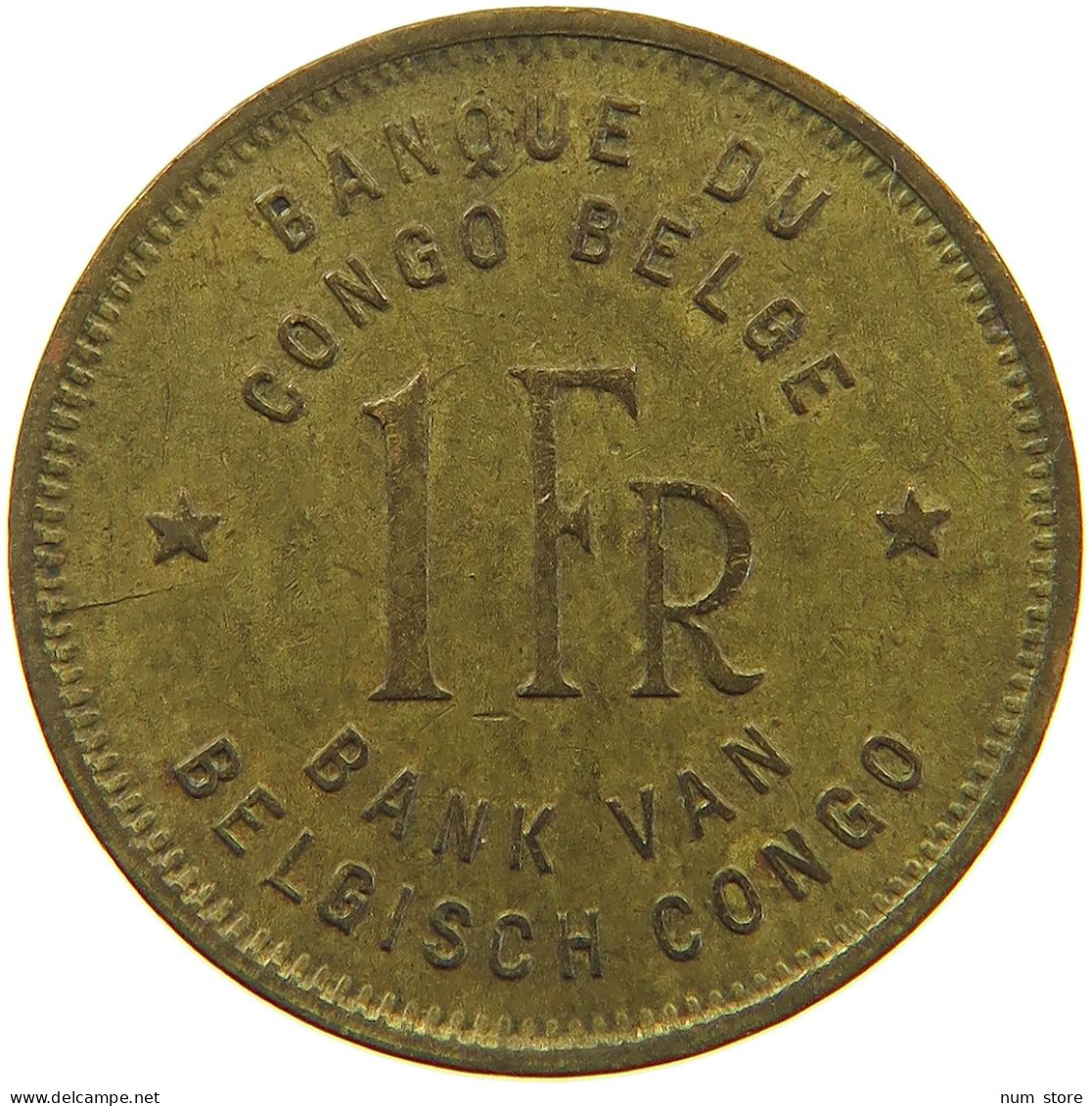CONGO BELGIAN FRANC 1944  #a069 0841 - 1934-1945: Leopoldo III