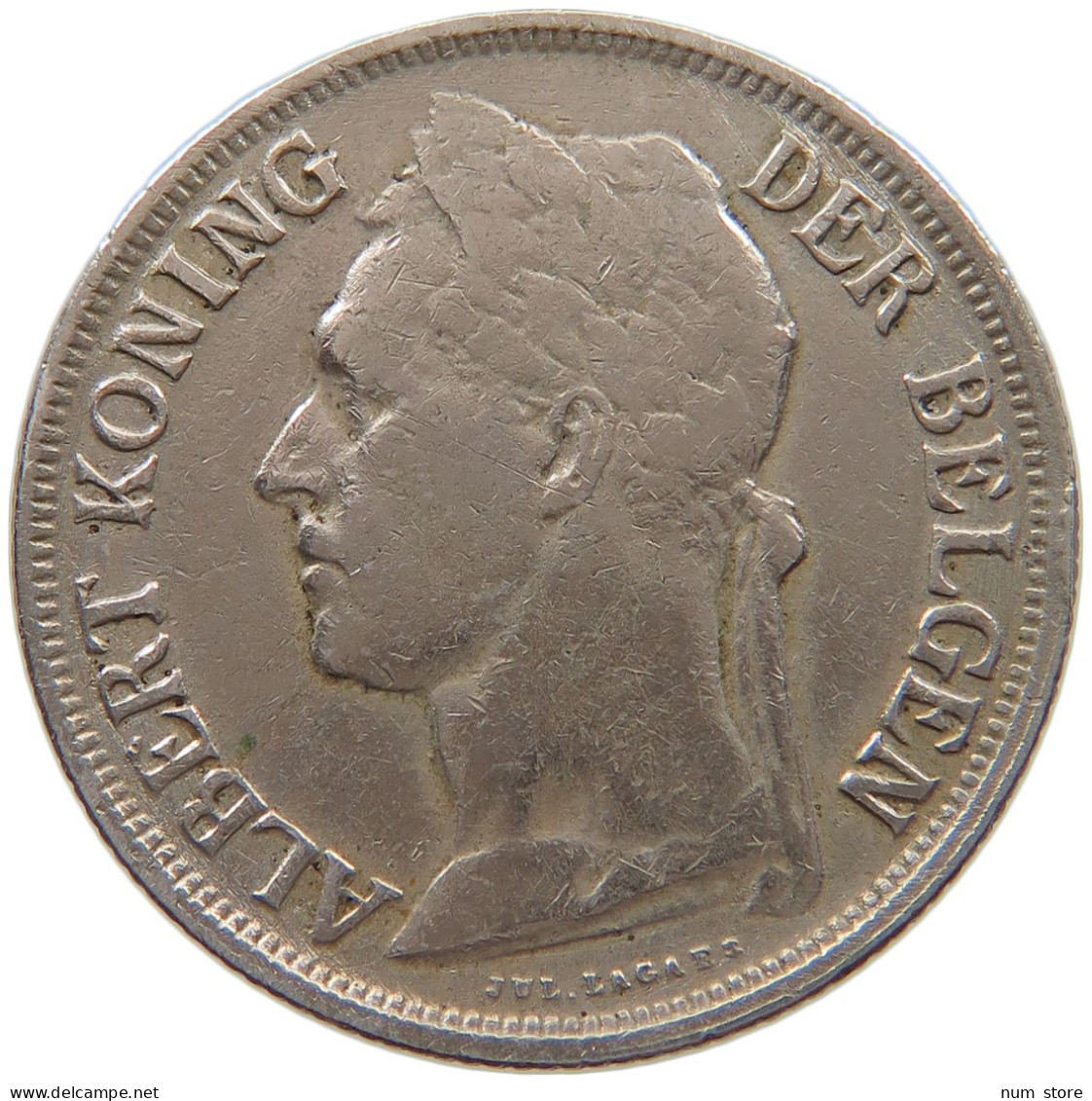 CONGO BELGIAN FRANC 1926  #a061 0041 - 1910-1934: Alberto I