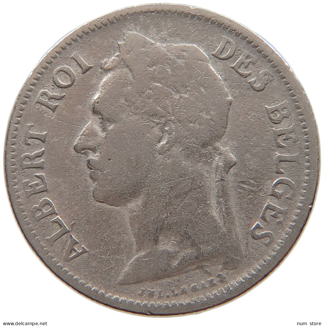 CONGO BELGIAN 50 CENTIMES 1927  #a061 0119 - 1910-1934: Albert I