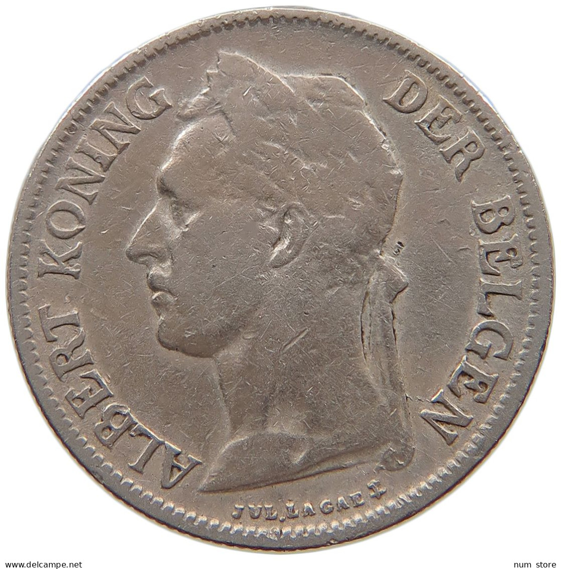 CONGO BELGIAN 50 CENTIMES 1926  #a061 0161 - 1910-1934: Albert I.