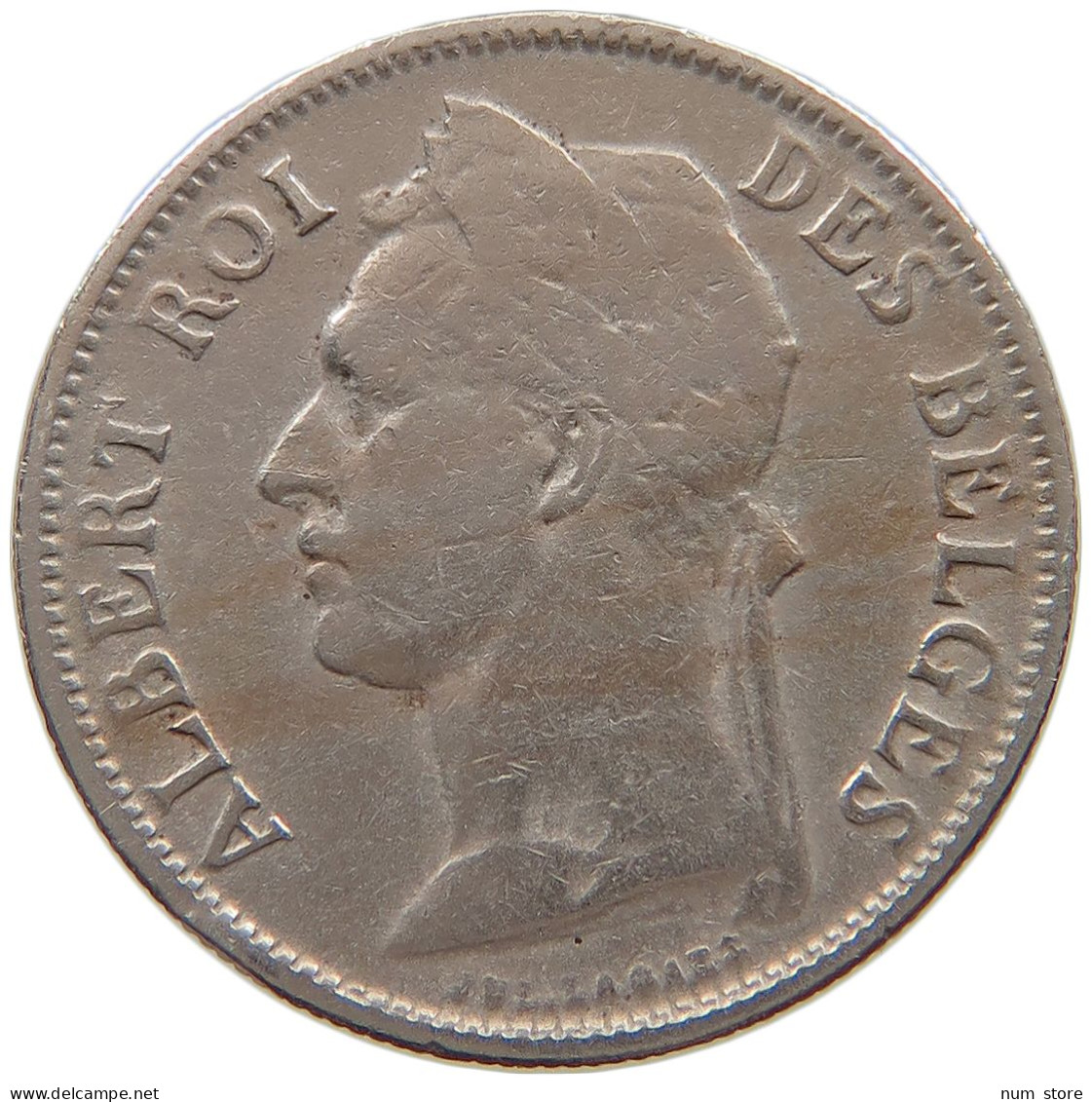 CONGO BELGIAN 50 CENTIMES 1925  #a061 0077 - 1910-1934: Albert I.