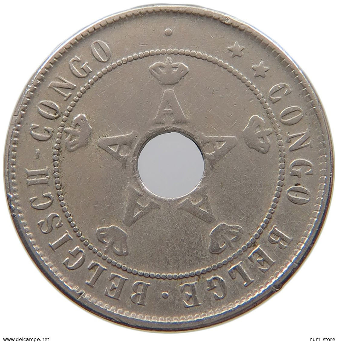 CONGO BELGIAN 20 CENTIMES 1911  #a062 0127 - 1910-1934: Albert I.