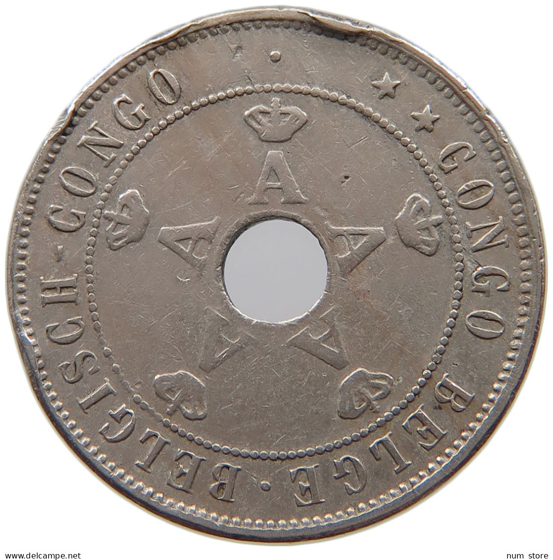 CONGO BELGIAN 20 CENTIMES 1911  #a062 0115 - 1910-1934: Albert I.