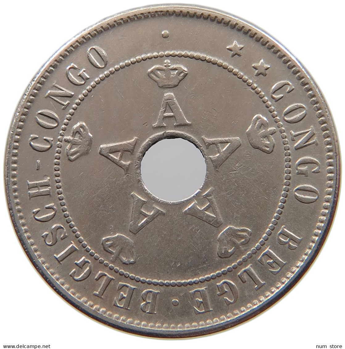 CONGO BELGIAN 20 CENTIMES 1911  #a062 0123 - 1910-1934: Alberto I