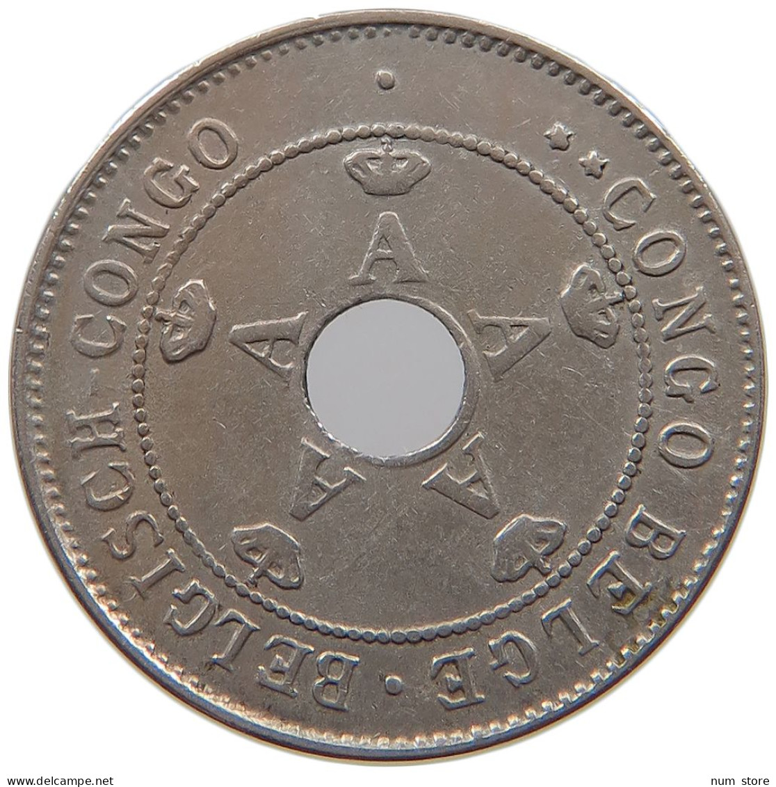 CONGO BELGIAN 10 CENTIMES 1911  #a062 0133 - 1910-1934: Albert I.