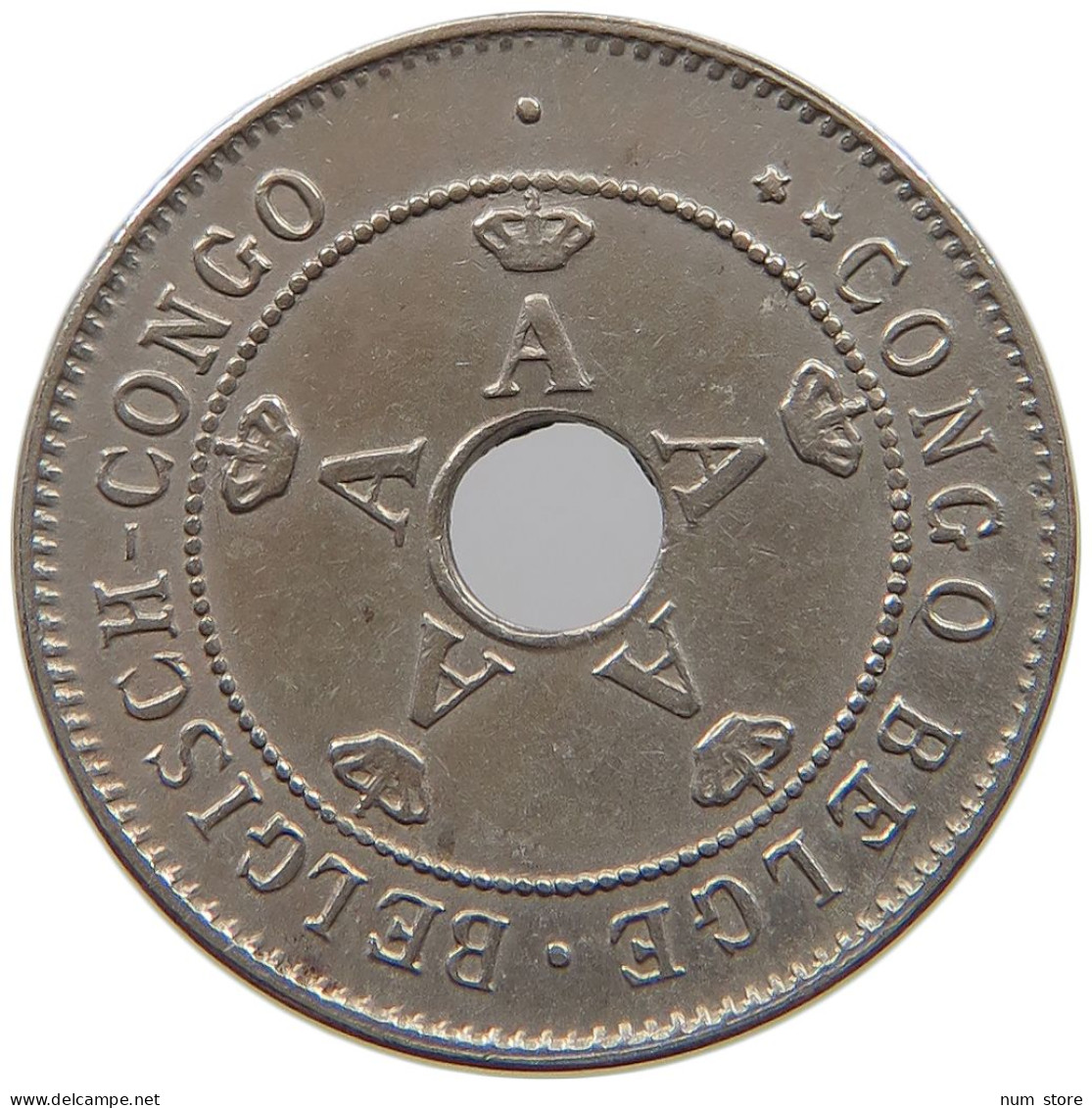 CONGO BELGIAN 10 CENTIMES 1911  #a062 0129 - 1910-1934: Albert I.