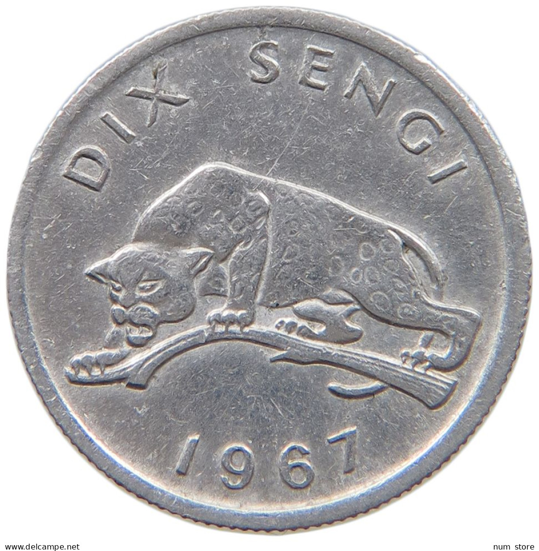 CONGO 10 SENGI 1967  #c035 0431 - Congo (República Democrática 1964-70)