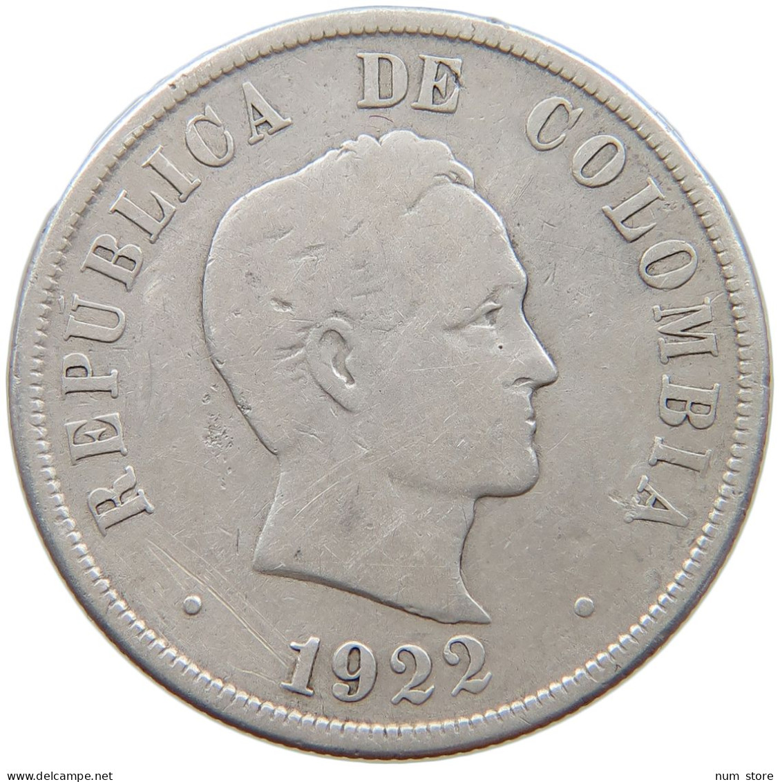 COLOMBIA 50 CENTAVOS 1922  #t133 0125 - Colombie