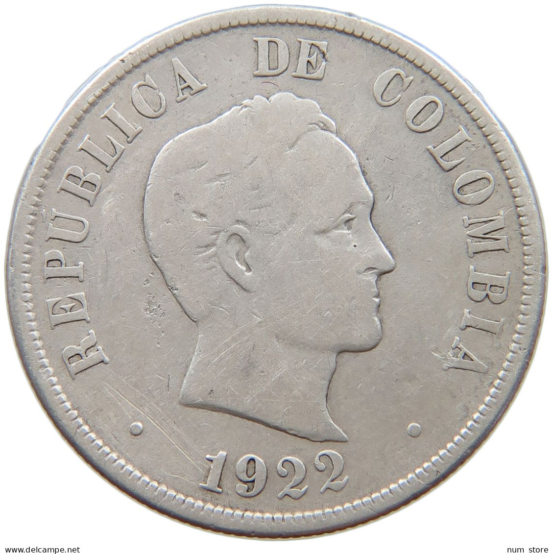 COLOMBIA 50 CENTAVOS 1922  #t133 0125 - Colombia