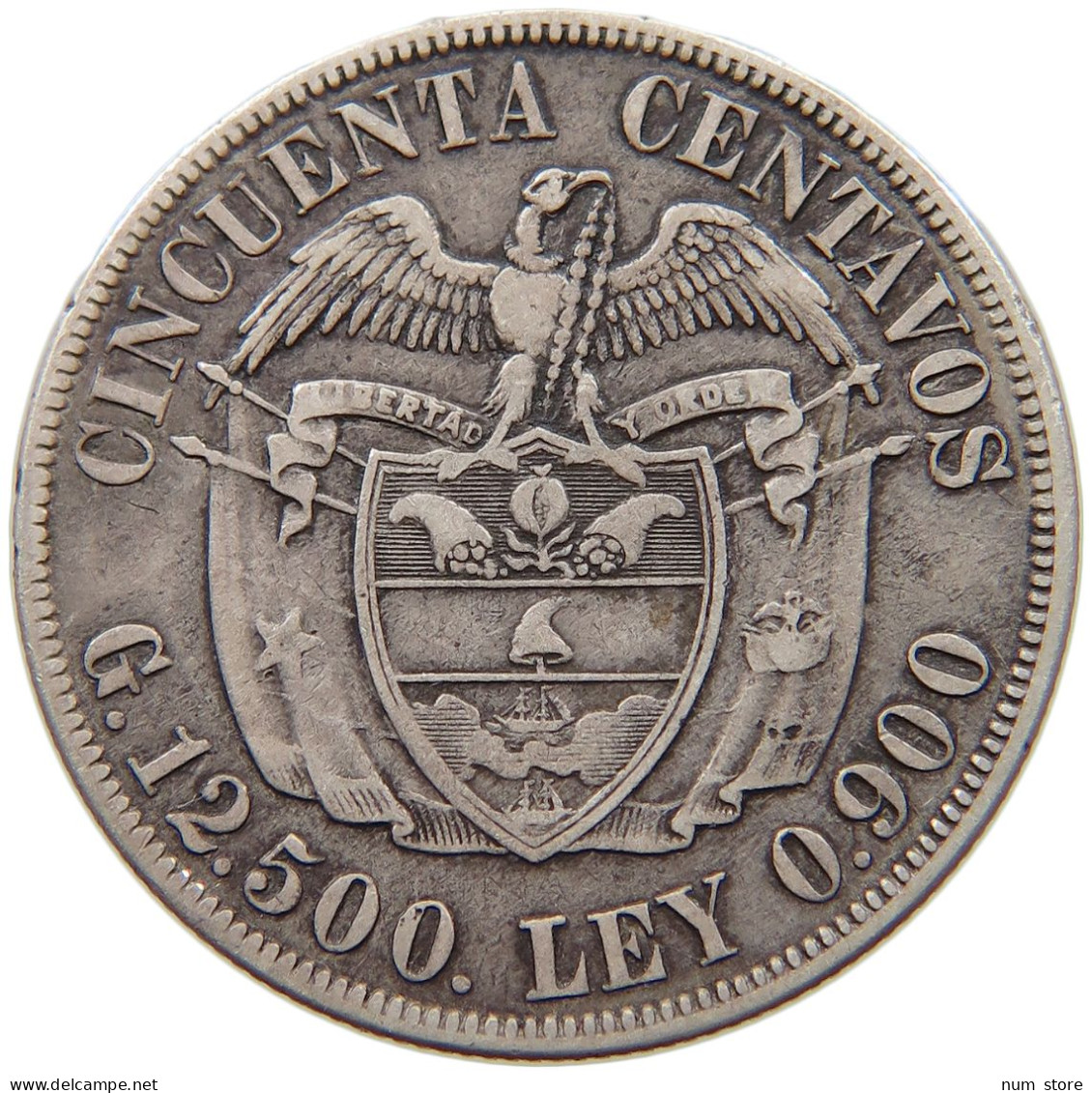 COLOMBIA 50 CENTAVOS 1922  #t132 0141 - Kolumbien