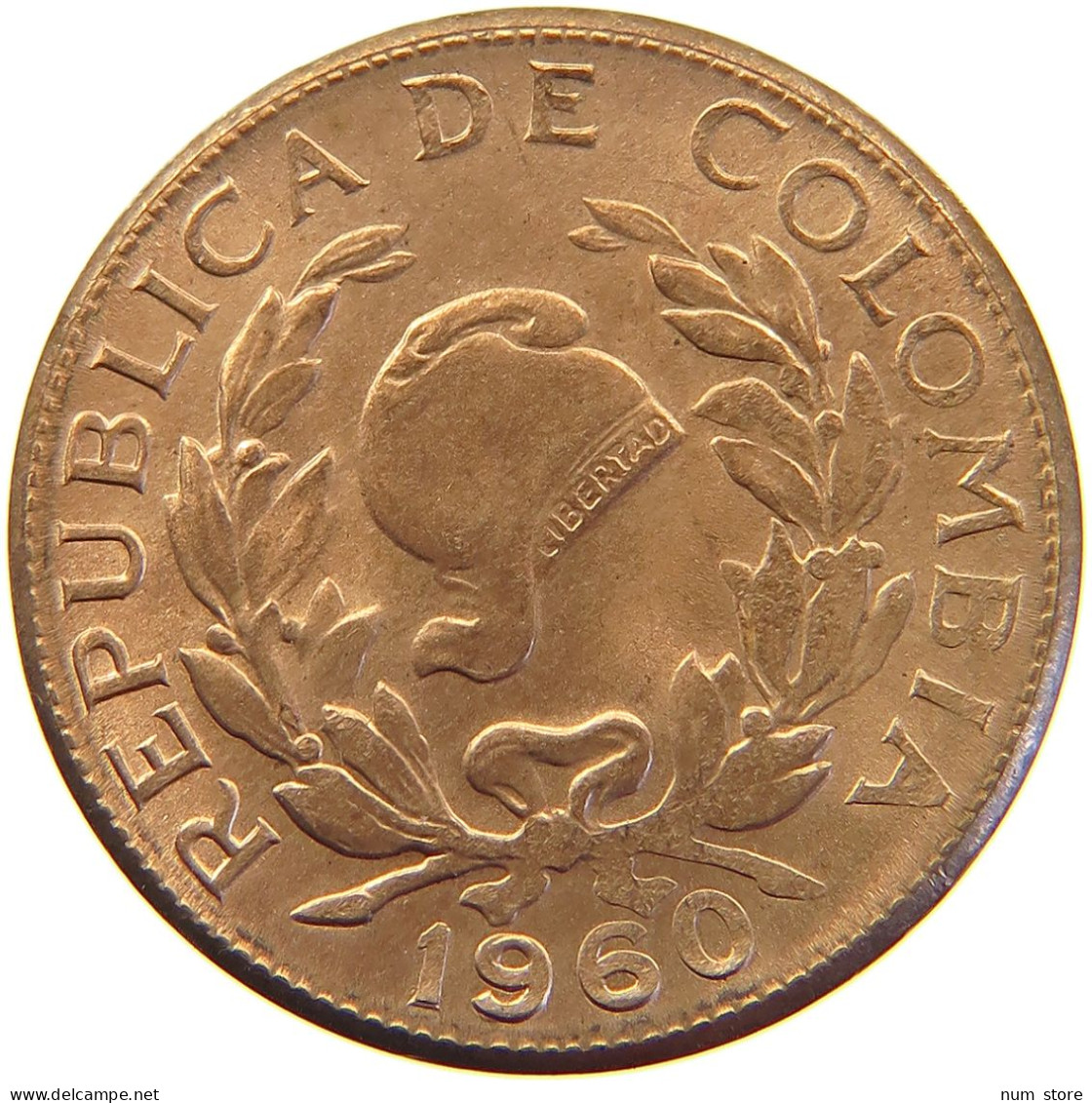 COLOMBIA 5 CENTAVOS 1960  #s023 0323 - Colombie