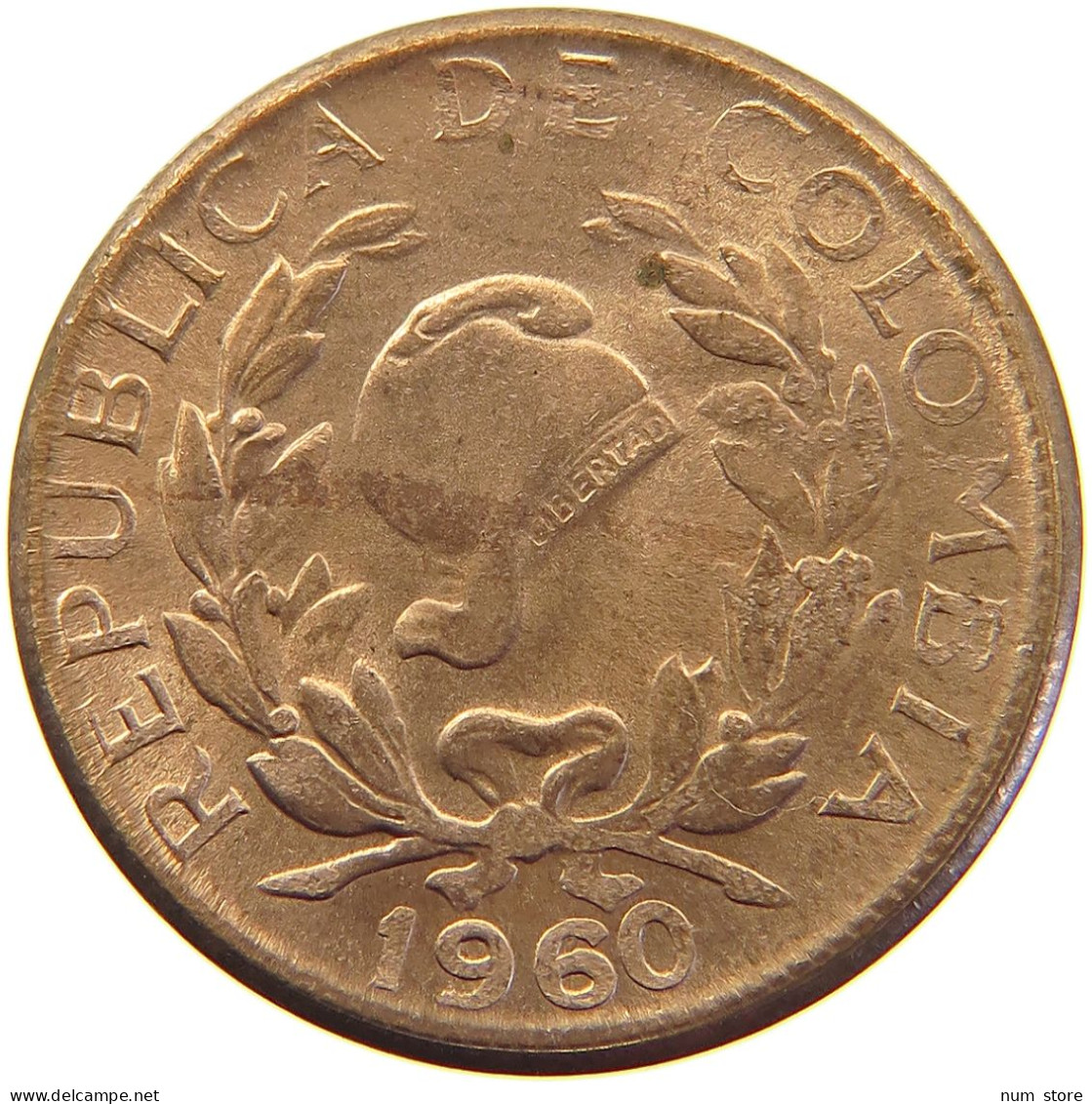 COLOMBIA 5 CENTAVOS 1960  #s023 0209 - Colombia