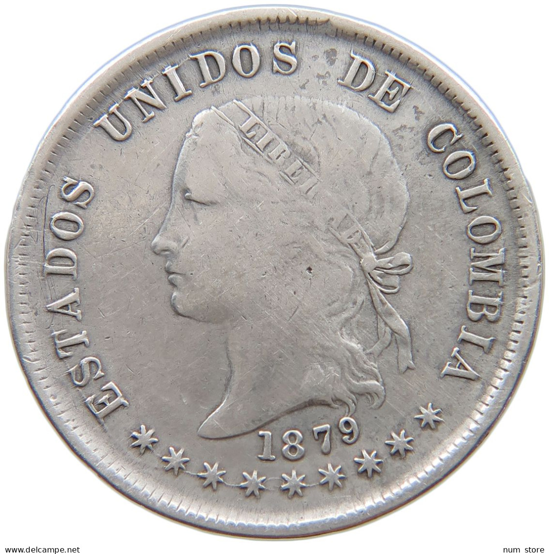 COLOMBIA 50 CENTAVOS 1879  #t133 0111 - Colombie