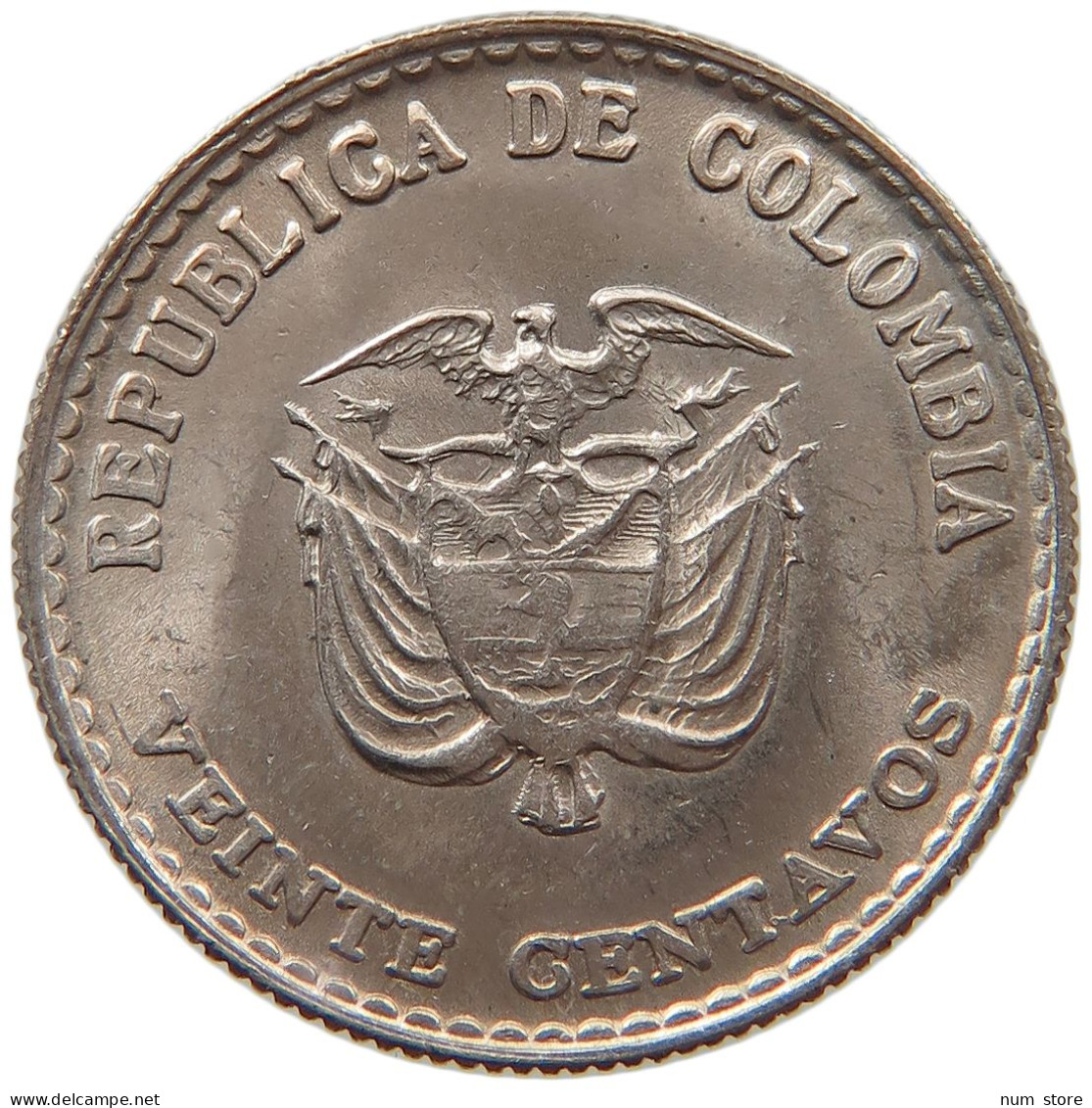 COLOMBIA 20 CENTAVOS 1965  #s030 0153 - Colombia