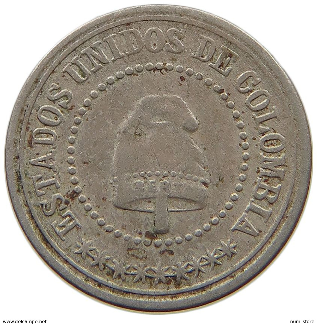 COLOMBIA 2 1/2 CENTAVOS 1881  #s055 0875 - Colombia