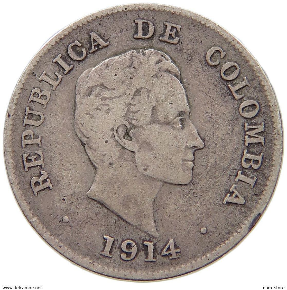 COLOMBIA 20 CENTAVOS 1914  #s055 0441 - Kolumbien