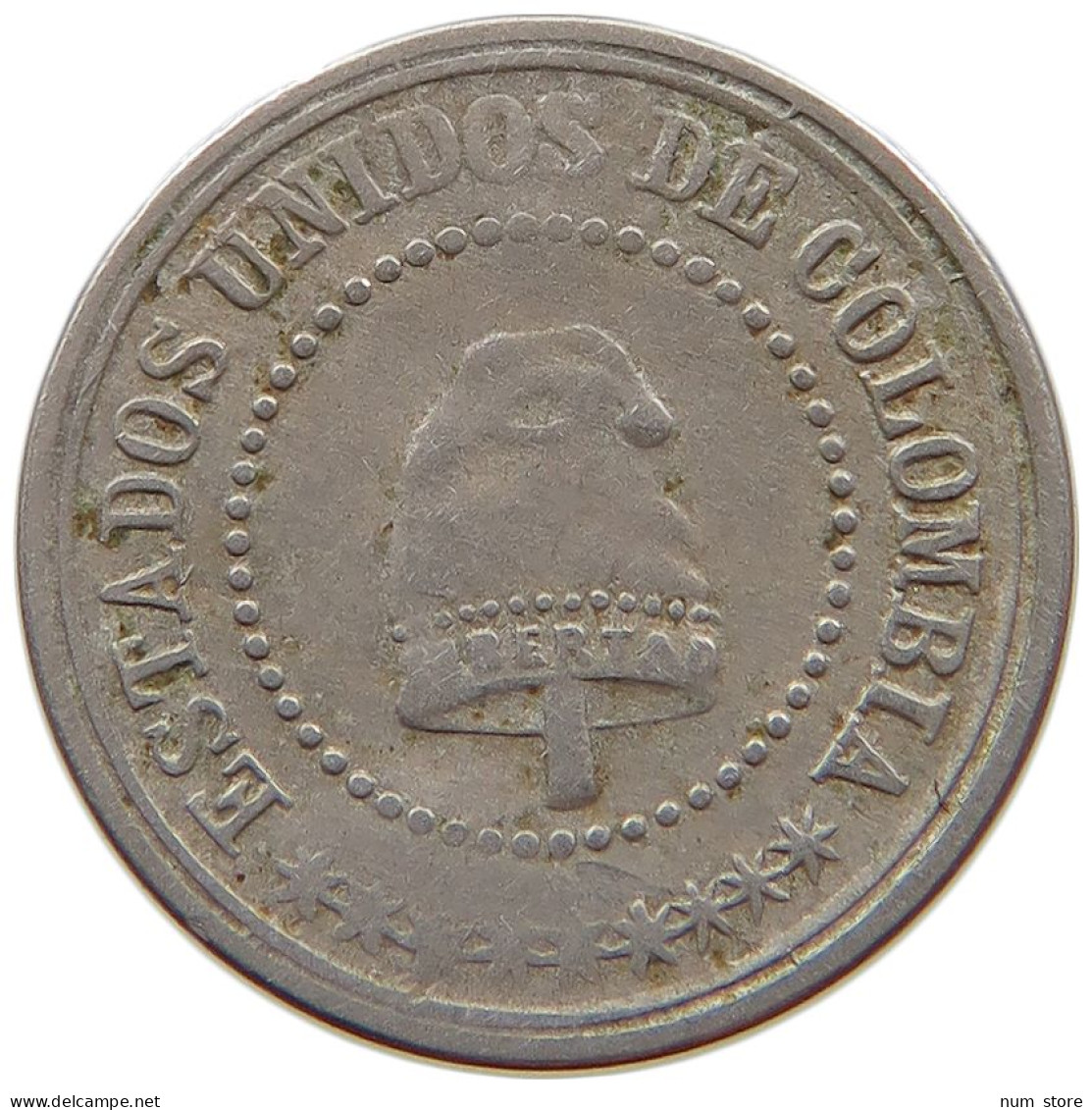 COLOMBIA 2 1/2 CENTAVOS 1881  #t133 0293 - Colombia