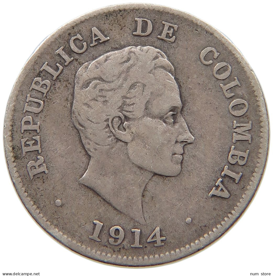 COLOMBIA 20 CENTAVOS 1914  #t135 0045 - Kolumbien