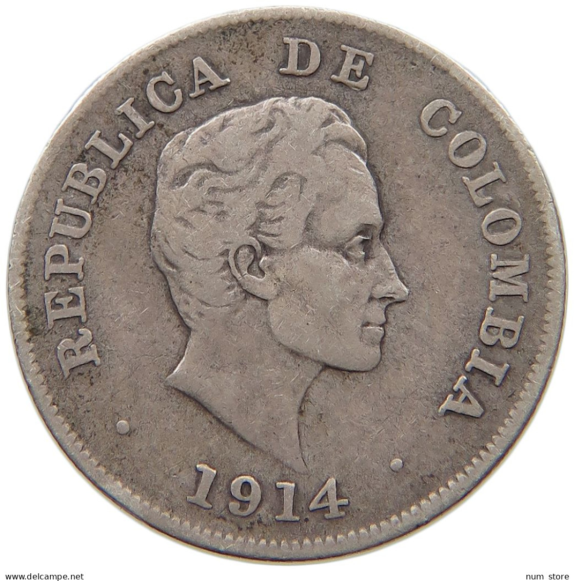 COLOMBIA 20 CENTAVOS 1914  #t135 0045 - Colombia