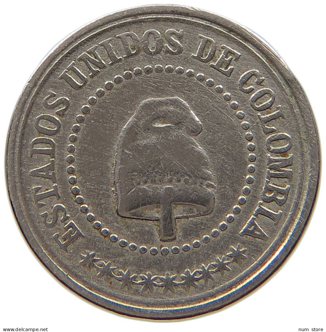 COLOMBIA 2 1/2 CENTAVOS 1881  #a002 0189 - Colombia