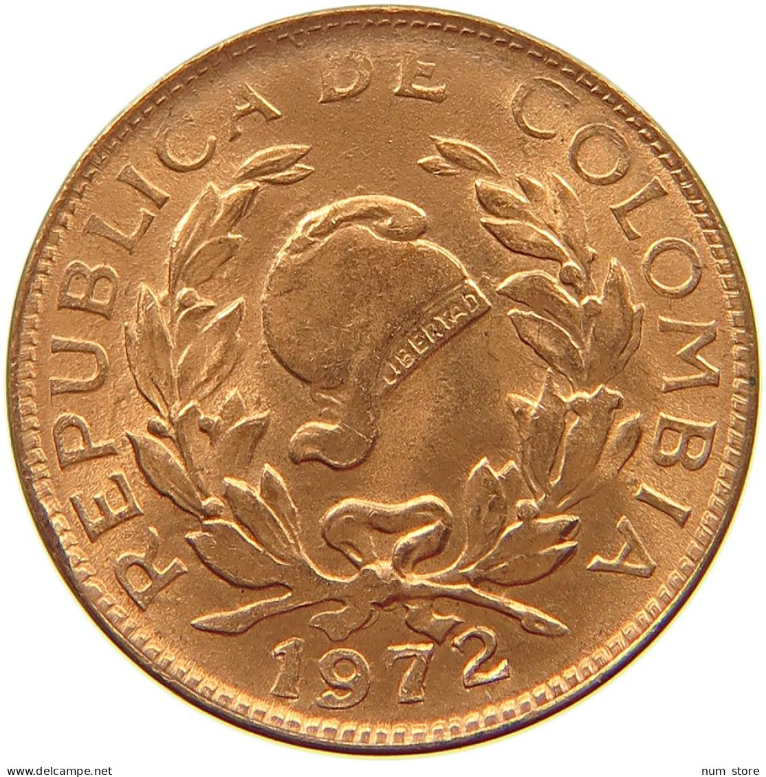 COLOMBIA CENTAVO 1972  #s067 0481 - Colombia