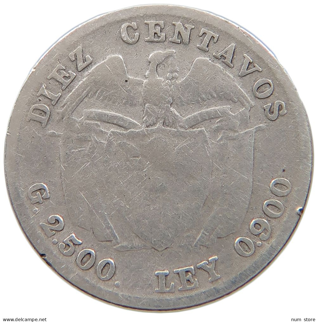 COLOMBIA 10 CENTAVOS 1911  #a052 0431 - Colombie