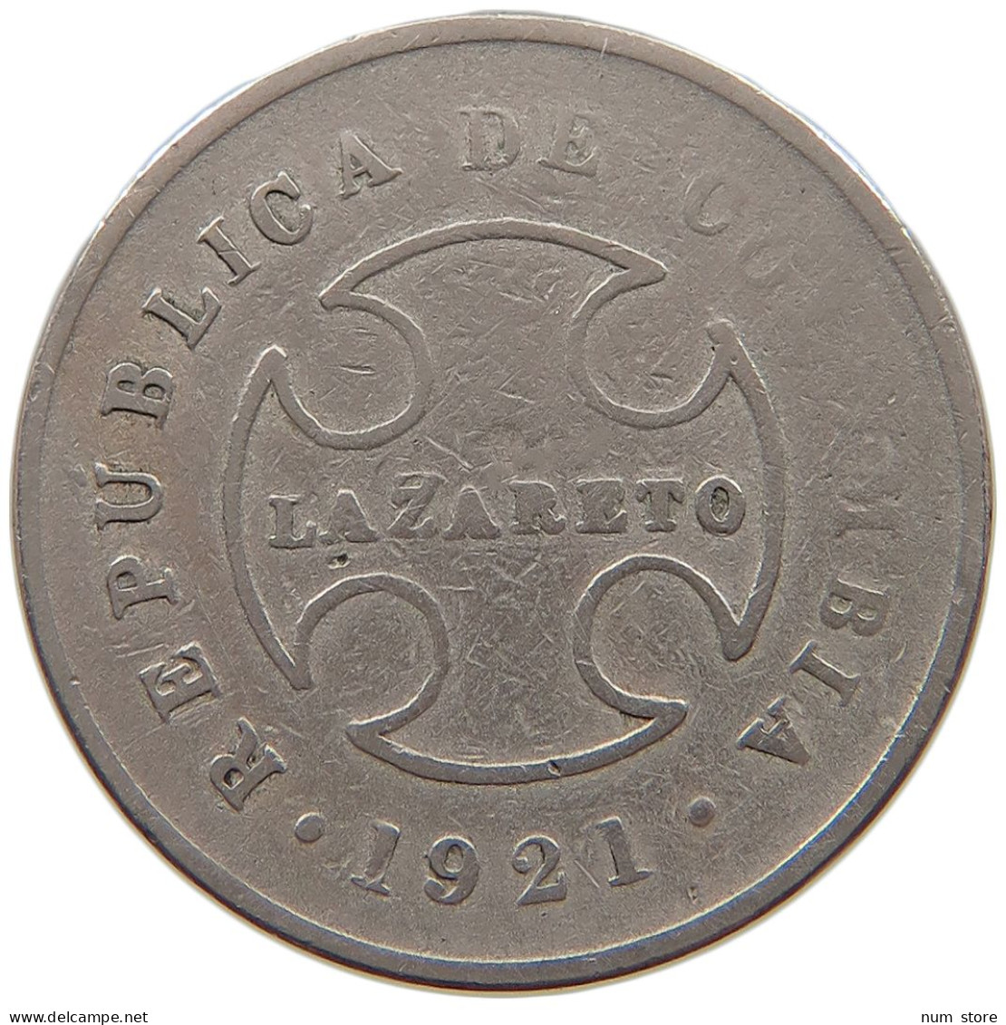 COLOMBIA 10 CENTAVOS 1921  #a061 0309 - Colombie