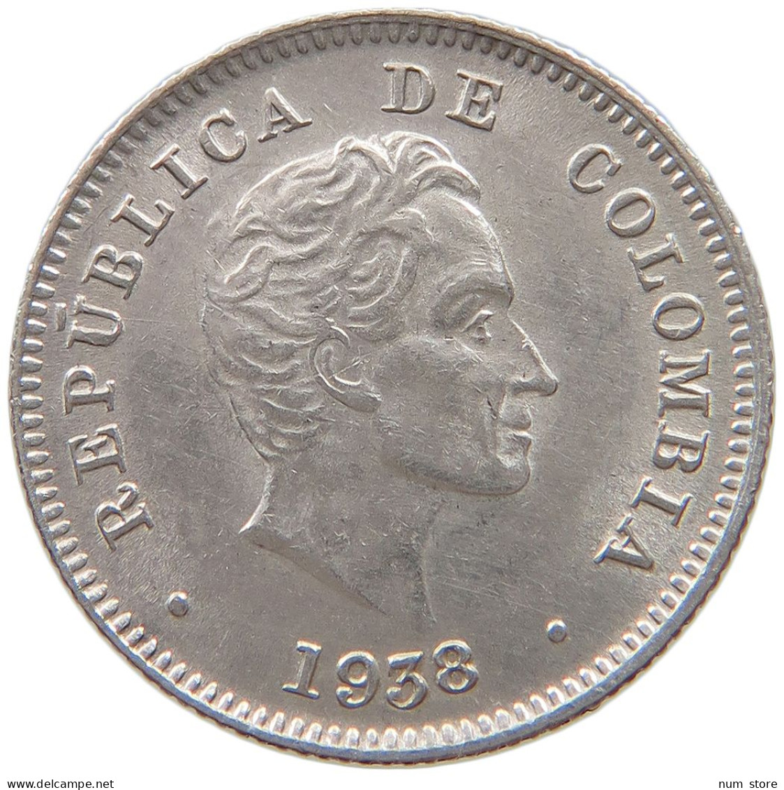 COLOMBIA 10 CENTAVOS 1938  #t072 0559 - Colombie