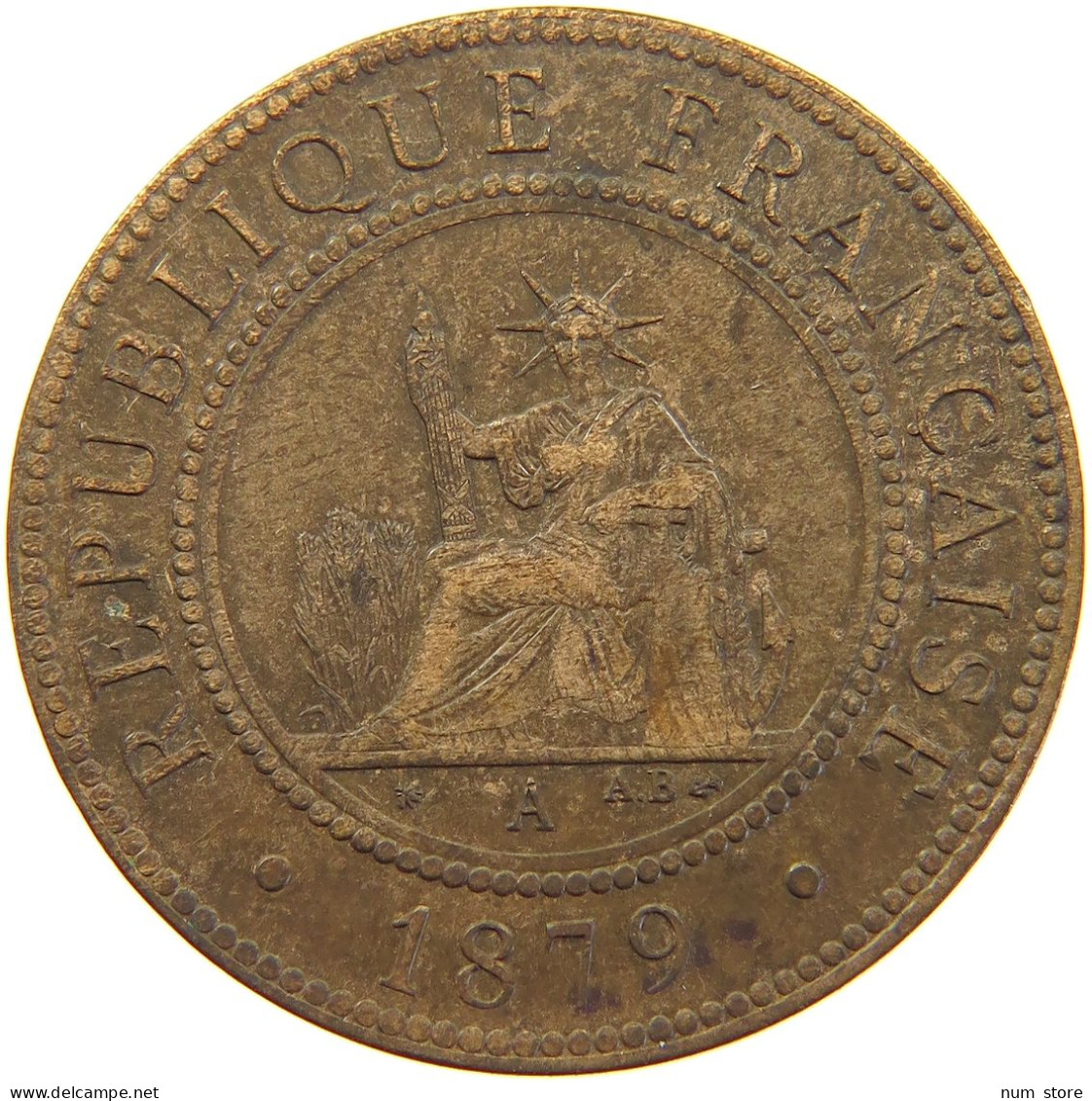 COCHINCHINA CENT CENTIME 1879 A  #c060 0083 - Vietnam