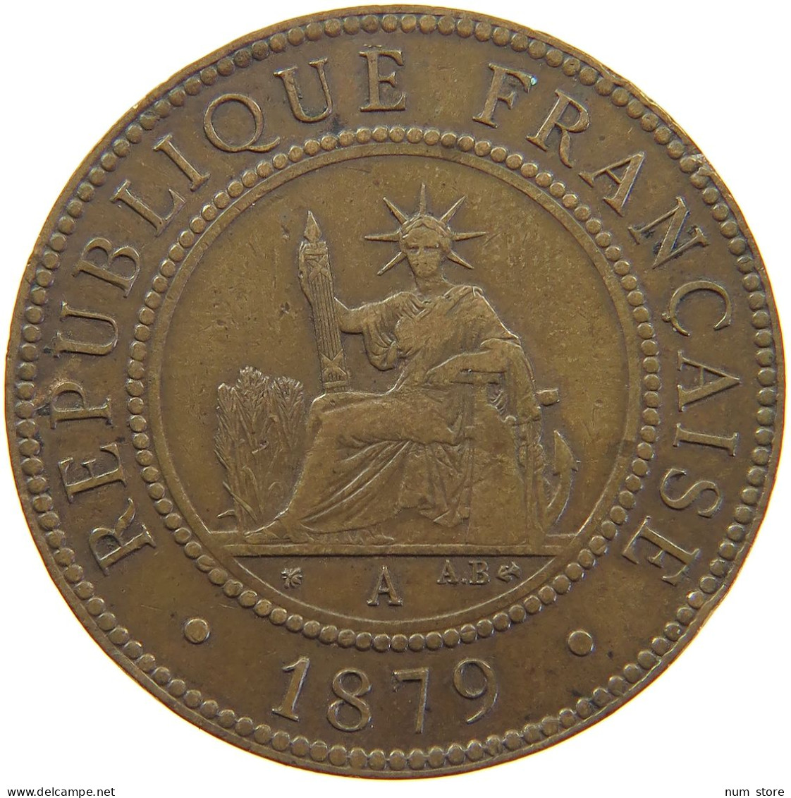 COCHINCHINA CENT CENTIME 1879  #c060 0275 - Vietnam