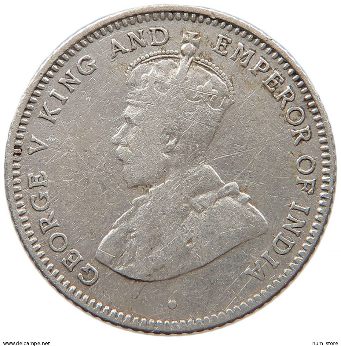 CEYLON 25 CENTS 1926 George V. (1910-1936) #t013 0209 - Sri Lanka