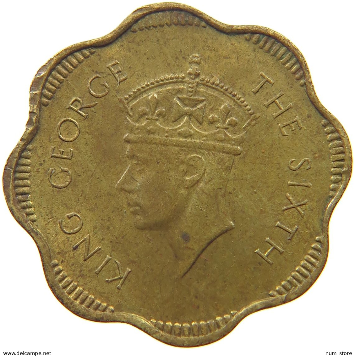 CEYLON 10 CENTS 1951 George VI. (1936-1952) #s051 0585 - Sri Lanka