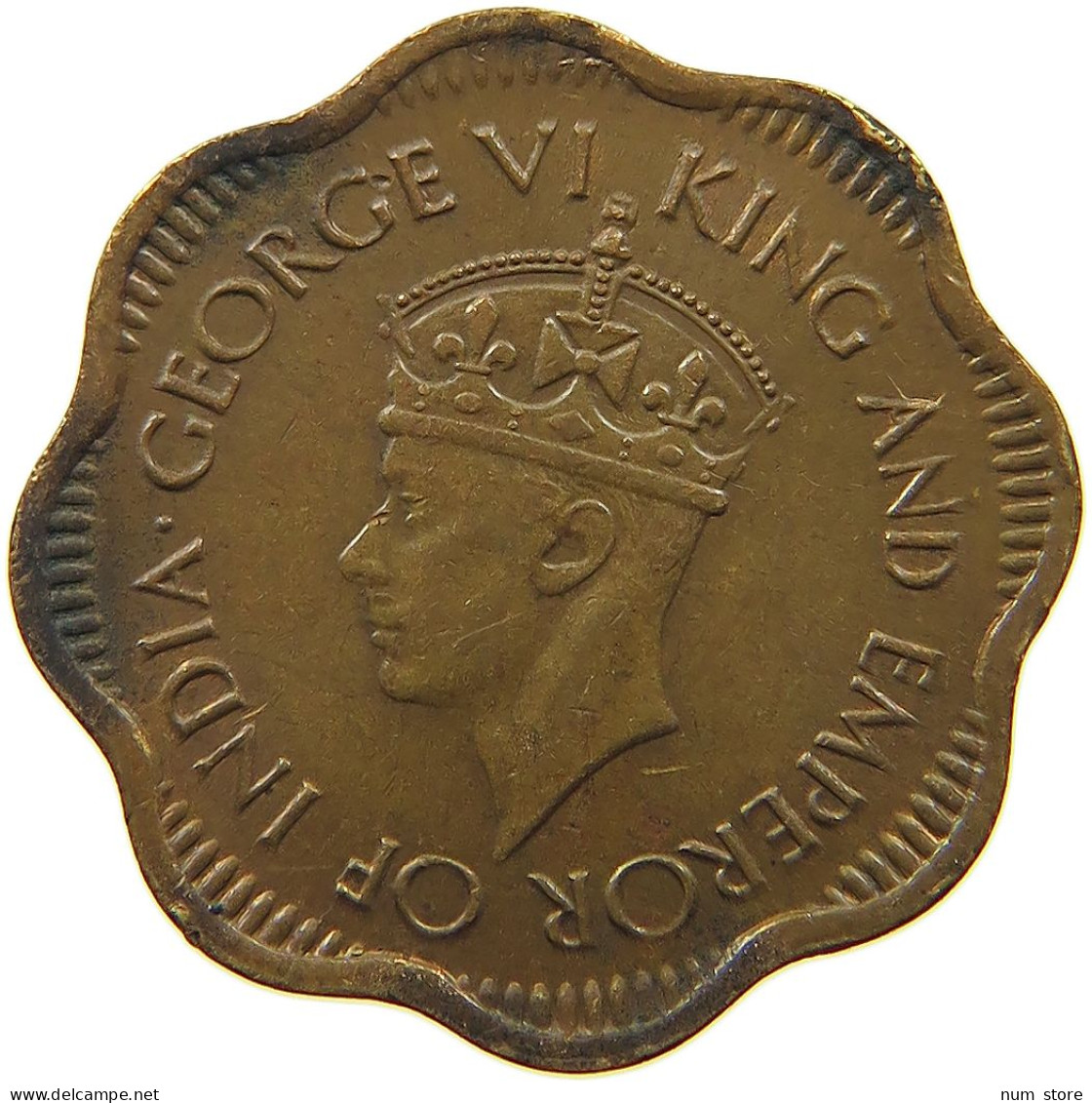 CEYLON 10 CENTS 1944 George VI. (1936-1952) #s050 0541 - Sri Lanka