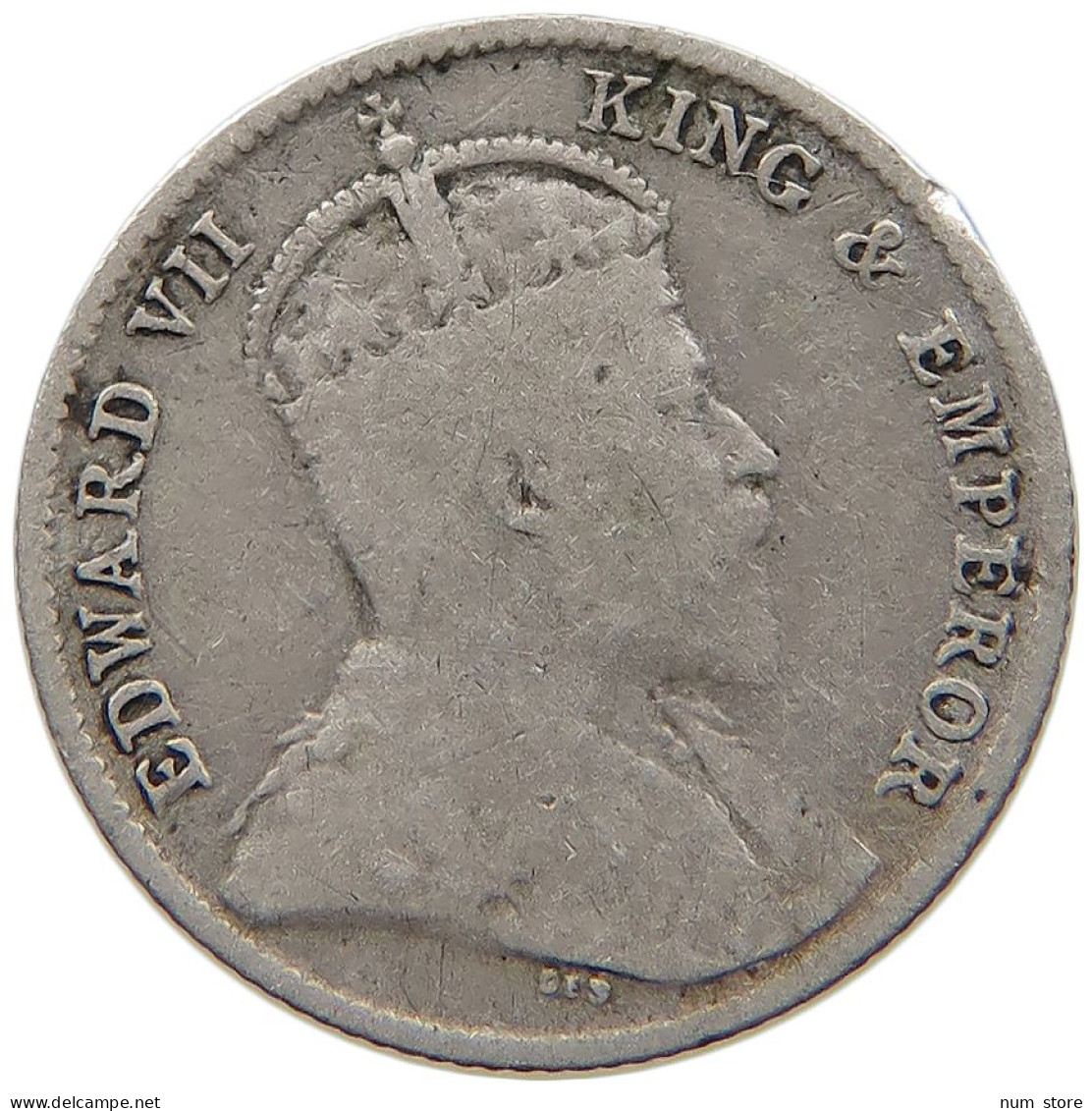 CEYLON 10 CENTS 1909 Edward VII., 1901 - 1910 #c010 0473 - Sri Lanka