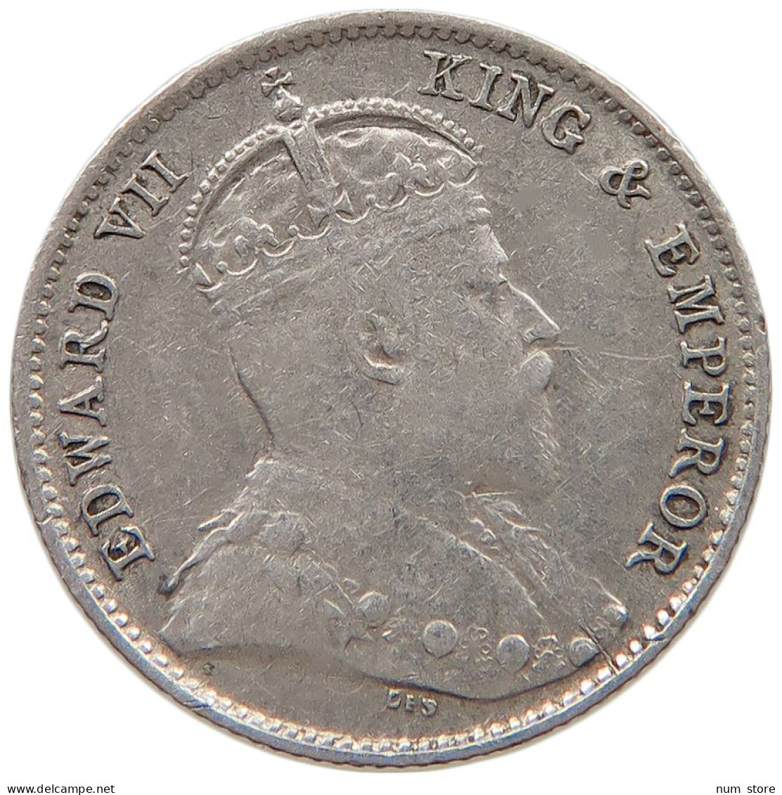 CEYLON 10 CENTS 1908 Edward VII., 1901 - 1910 #c018 0317 - Sri Lanka