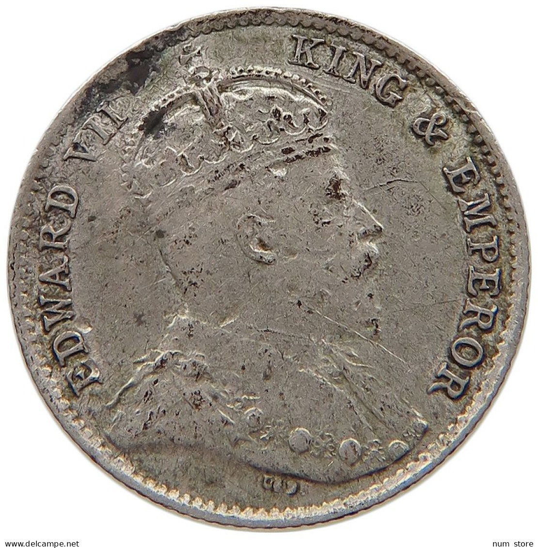 CEYLON 10 CENTS 1907 Edward VII., 1901 - 1910 #s017 0165 - Sri Lanka