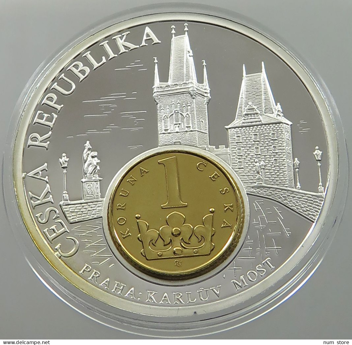 CZECH REPUBLIC MEDAL 2002 PRAGUE CHARLES BRIDGE #sm08 0545 - Tchéquie