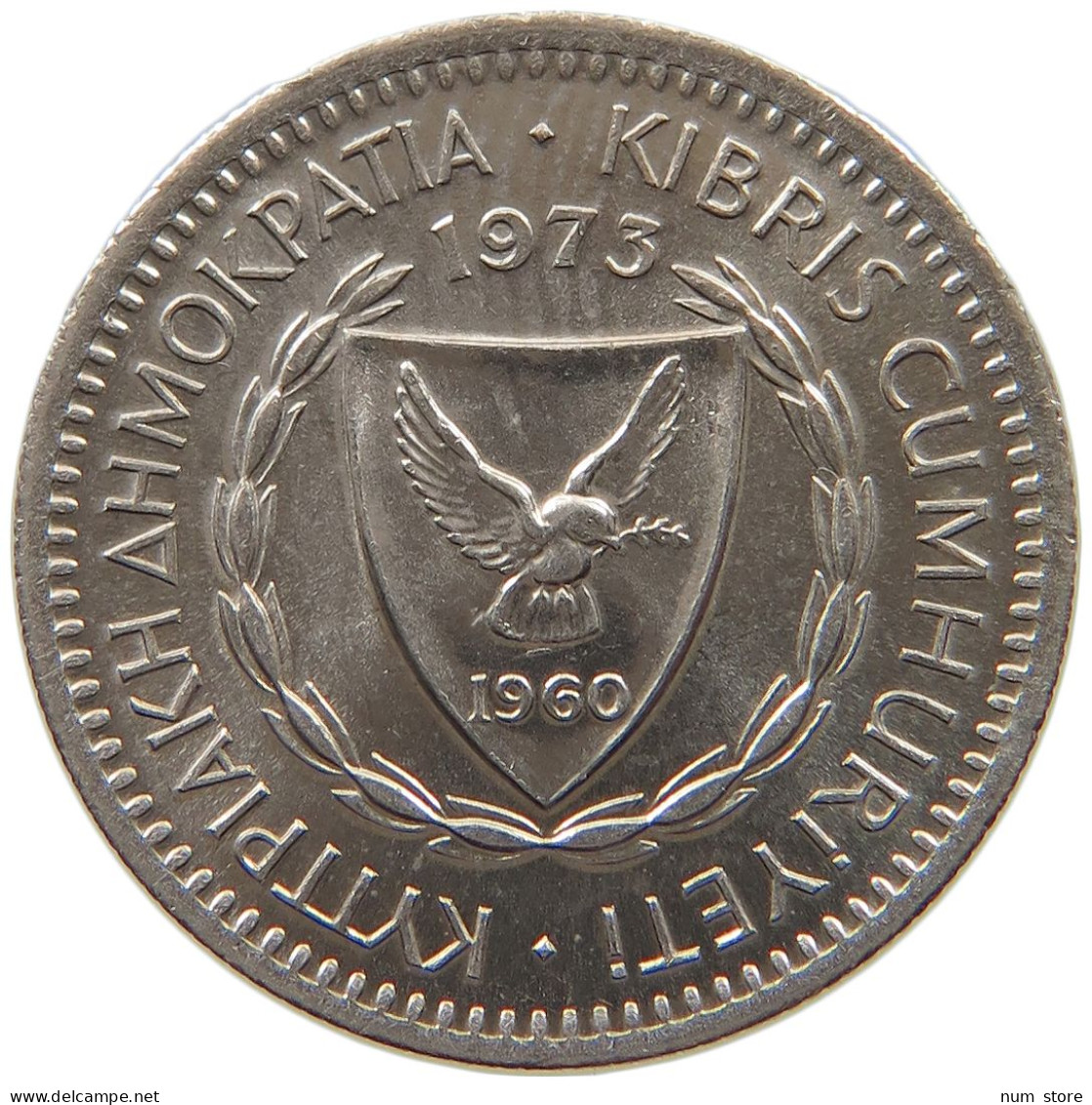 CYPRUS 25 MILS 1973  #c078 0229 - Chipre