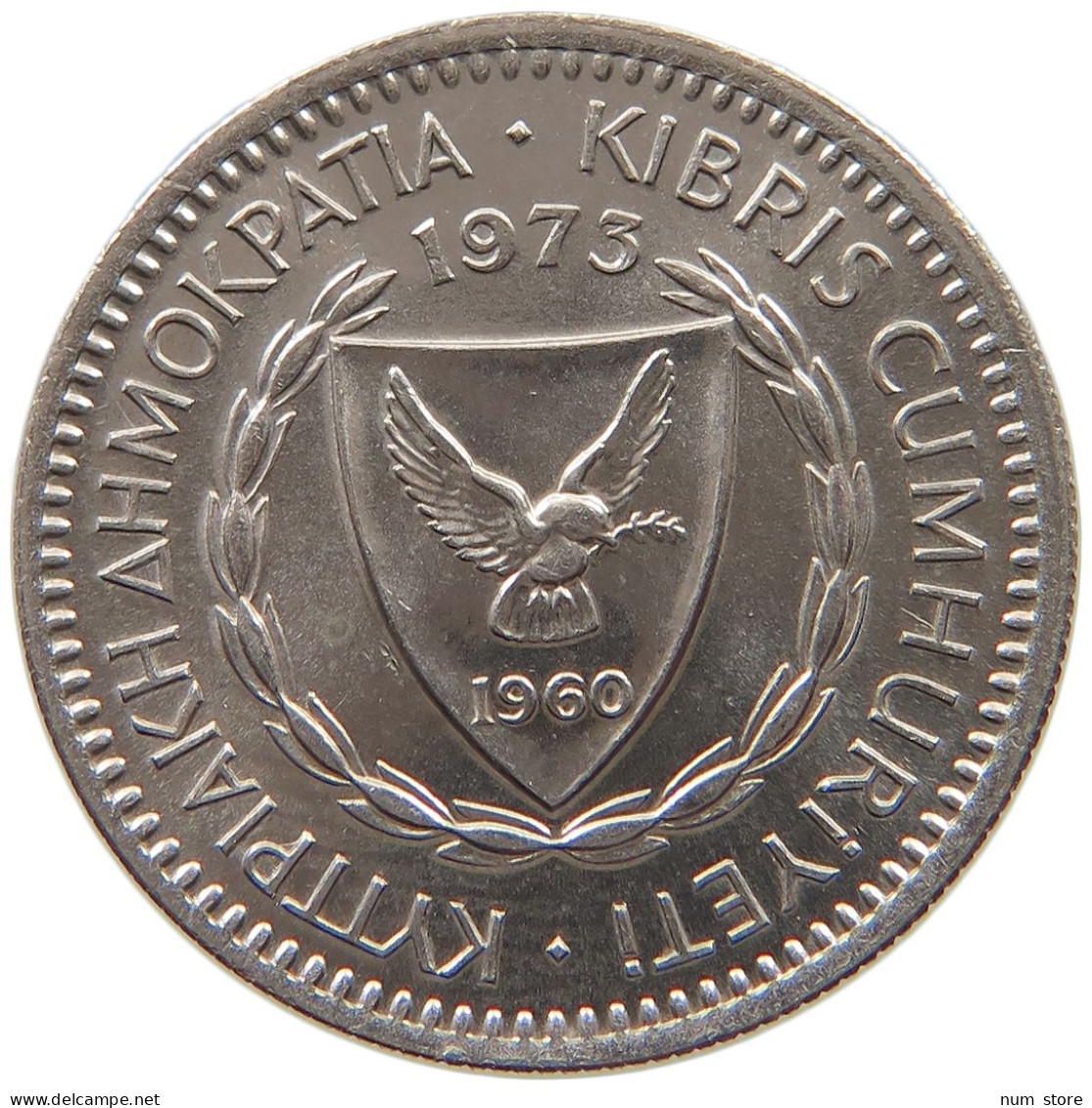 CYPRUS 25 MILS 1973  #c078 0243 - Cyprus