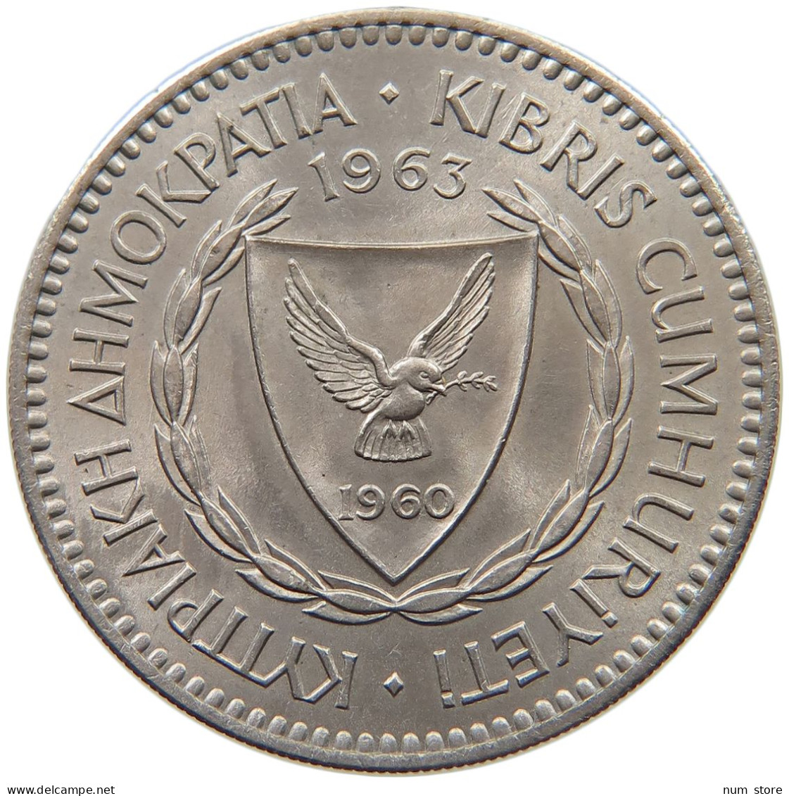 CYPRUS 100 MILS 1963  #c013 0365 - Chipre