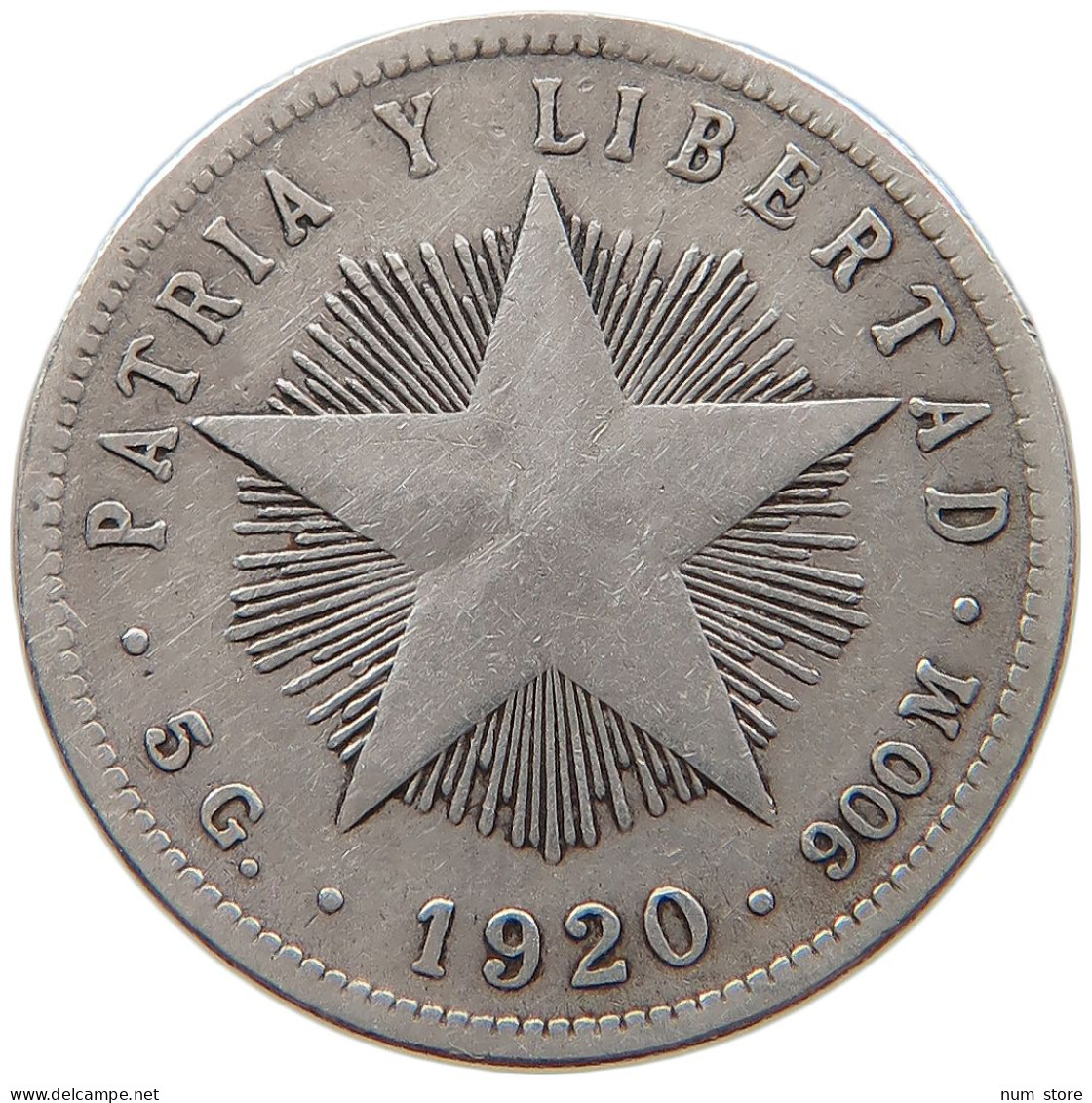 CUBA 20 CENTAVOS 1915  #t162 0171 - Cuba