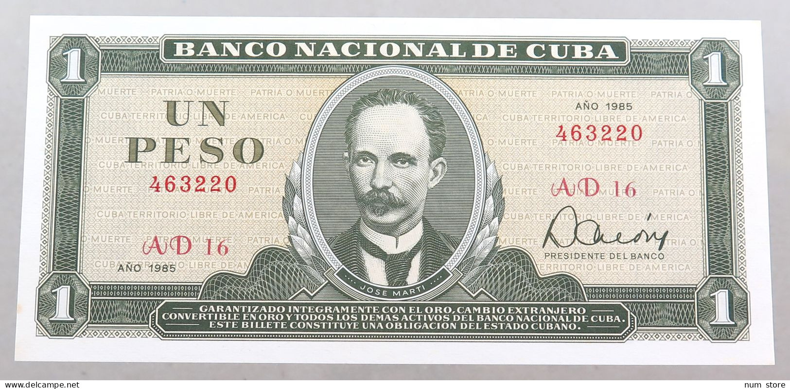 Cuba 1 Pesos 1985  #alb052 0903 - Cuba