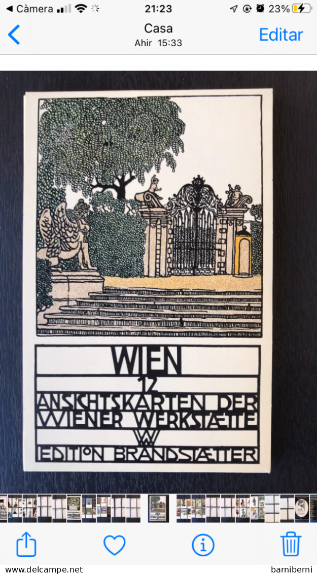 Wiener Werkstaette Serie 12 Cartes Postales Avec Le Pochet. Wien. Edition Moderne De Brandstatter - Wiener Werkstätten