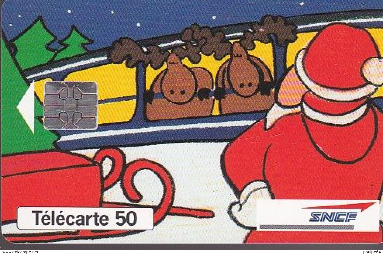 F535B - 12/1994 - SNCF " Père Noël " - 50 SC7 (verso : N° A+8 Chiffres Droits - Deux Lignes) - 1994