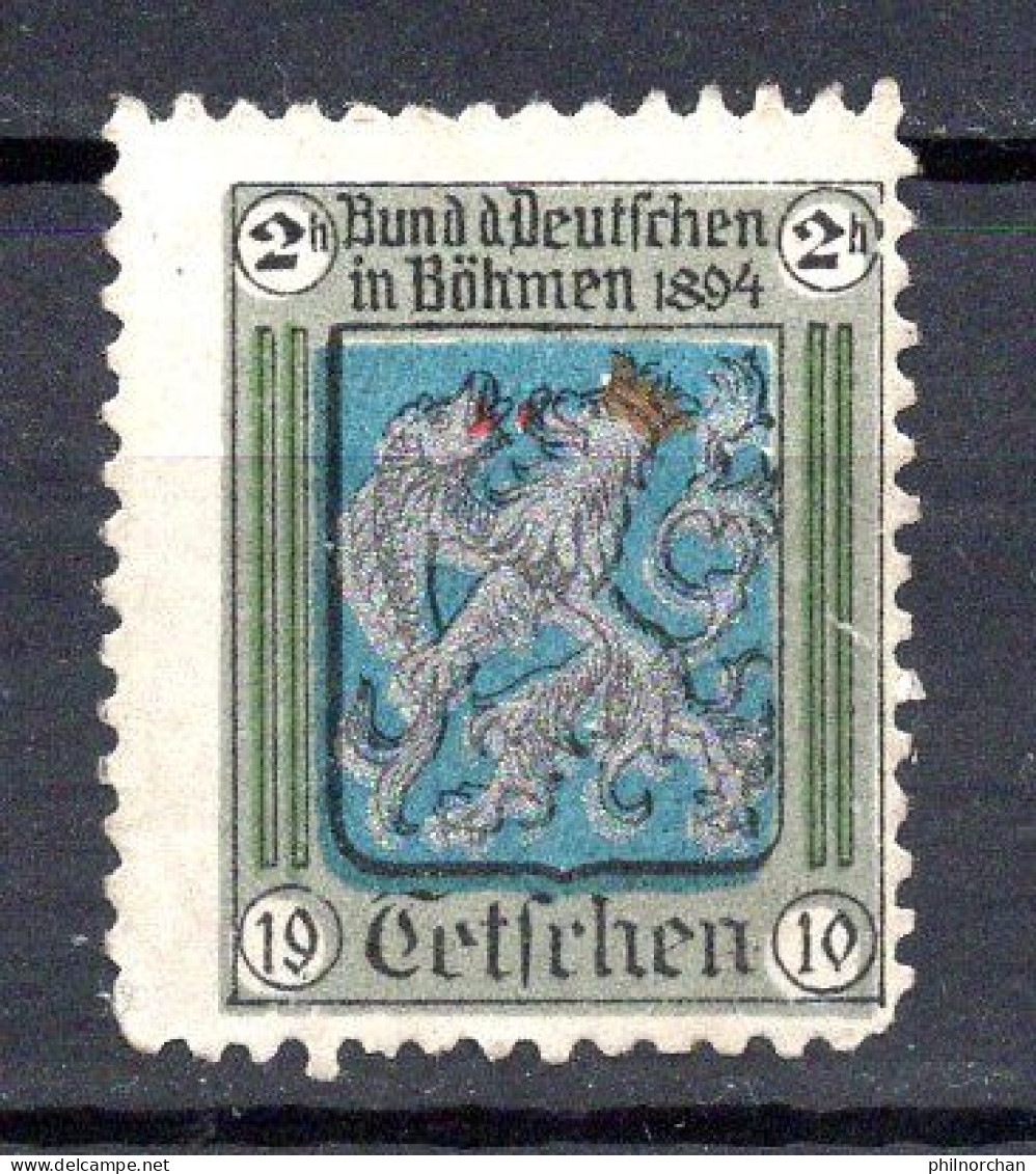 Bohême Et Moravie "Tetschen 1894/1910" 2h. Lion Argenté   0,30 €  (cote ?  1 Valeur) - Sonstige & Ohne Zuordnung