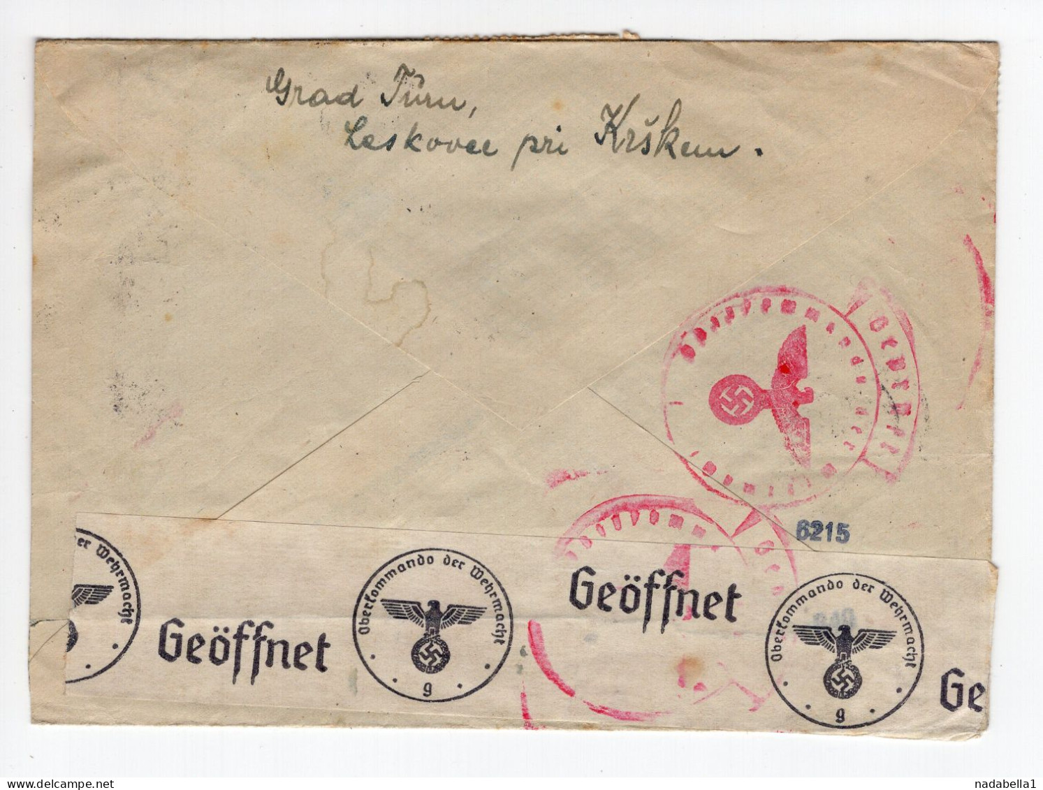 1940. KINGDOM OF YUGOSLAVIA,SLOVENIA,LESKOVEC PRI KRŠKEM,AIRMAIL COVER TO GERMANY,CENSOR - Poste Aérienne