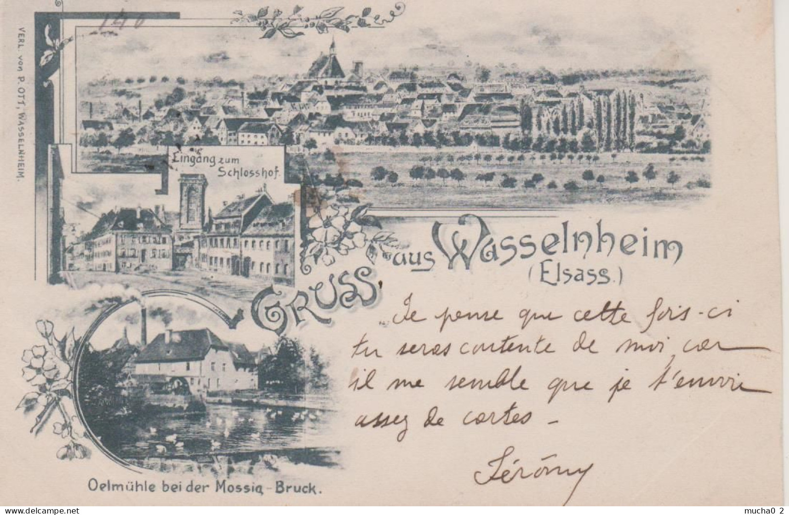 67- WASSELONNE - LITHO 3 VUES - Wasselonne